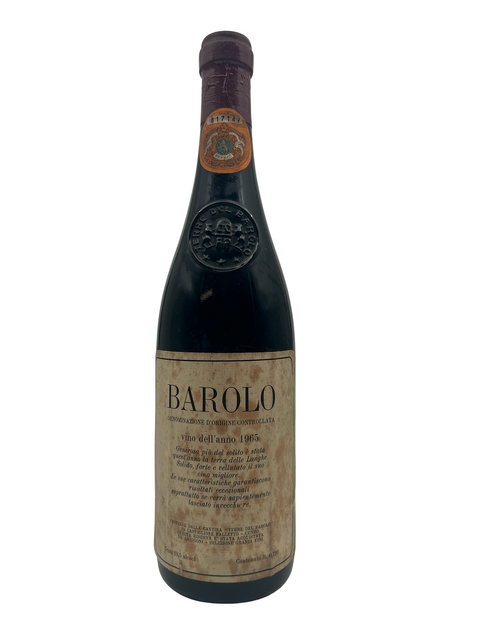 Barolo Poderi Colla 1965 bad label