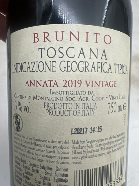 Brunito Toscana Cantina di Montalcino 2019