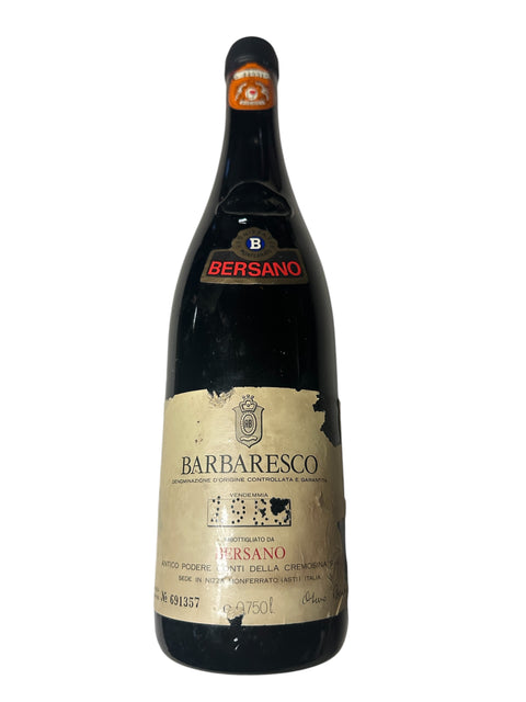 Bersano Barbaresco 1985 BAD LABEL