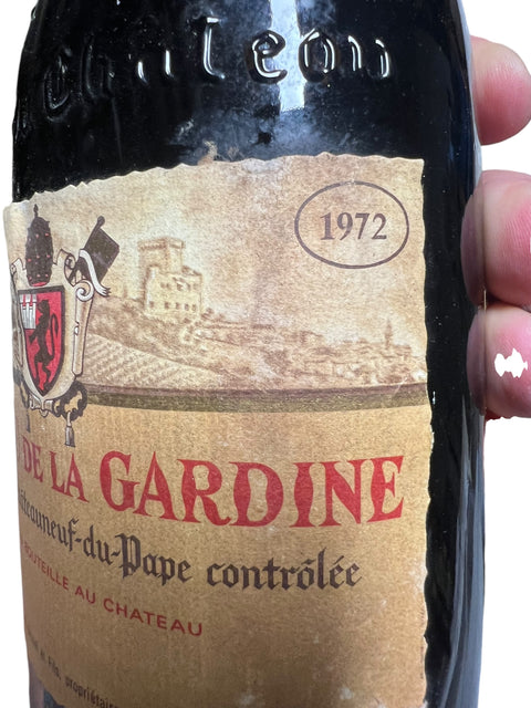 Chateauneuf du Pape 1972 Chateau de la Gardine - dålig etikett