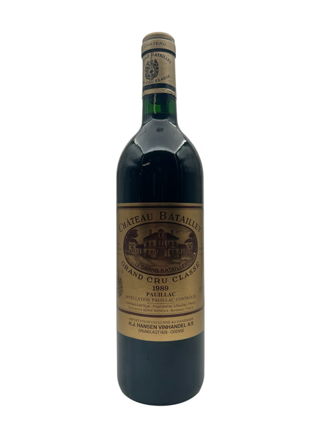 Flaske af Château Batailley 1989 Pauillac rødvin