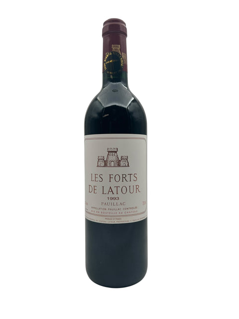 Flaske af Les Forts de Latour 1993 rødvin fra Pauillac