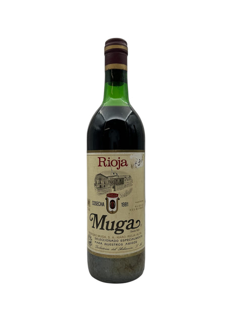 Flaske af Rioja Muga 1981 rødvin