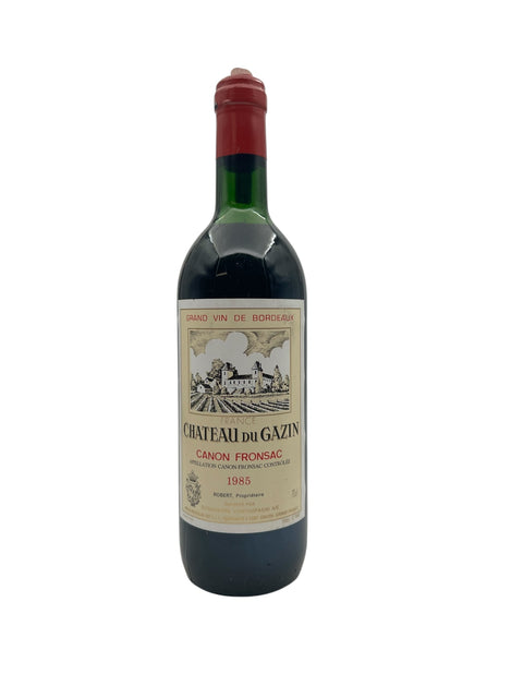 Flaske af Canon Fronsac Chateau du Gazin 1985 rødvin