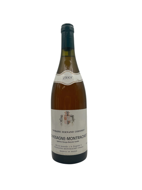 Flaske af Chassagne-Montrachet Domaine Fernand Coffinet 1988