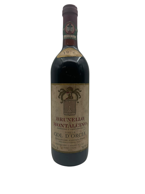 Flaske af Brunello di Montalcino Col d'Orcia 1988 rødvin