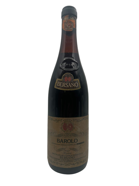 Barolo Bersano 1975 flaske med original etiket