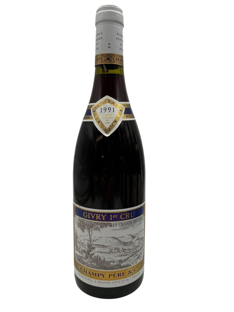 Flaske af Givry Champy 1991 rødvin