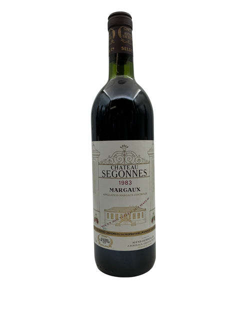 Flaske af Chateau Segonnes 1983 Margaux rødvin