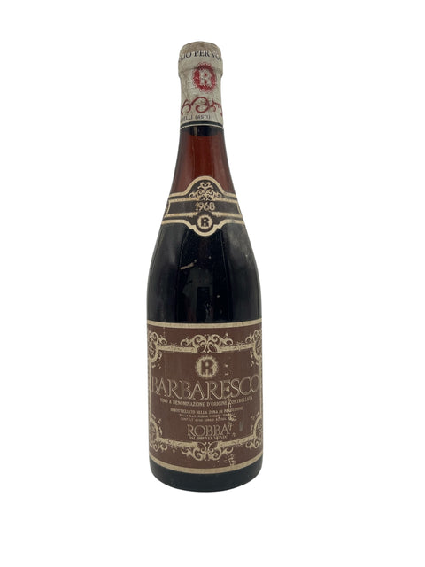 Flaske af Barbaresco Robba 1968 rødvin