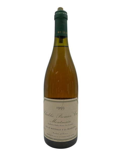 Chablis Montmains 1993 Premier Cru hvidvin med flaskeetiketten