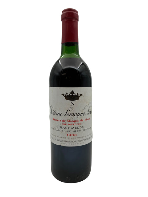 Flaske af Château Lemoyne Nexon 1988 rødvin