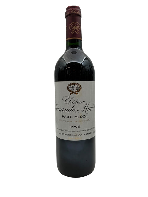 Flaske af Château Sociando-Mallet 1996 rødvin fra Haut-Médoc