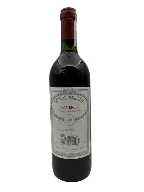 Château Plincette 1991 Pomerol rødvin flaske