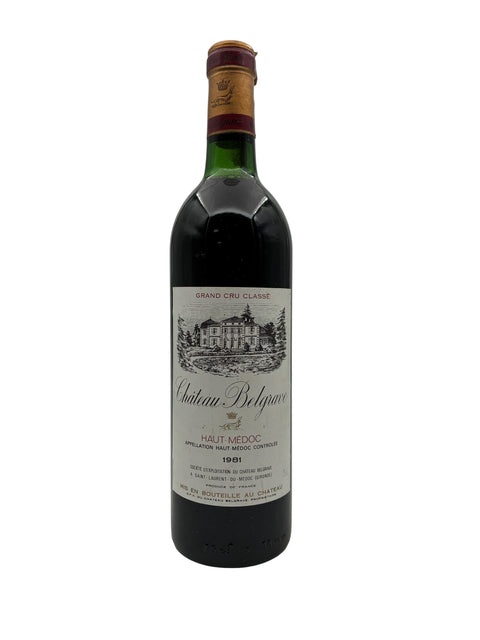 Flaske Château Belgrave 1981 fra Haut-Médoc