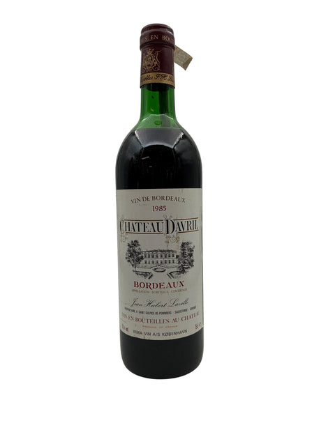 Flaske Chateau Davril 1985 rødvin fra Bordeaux