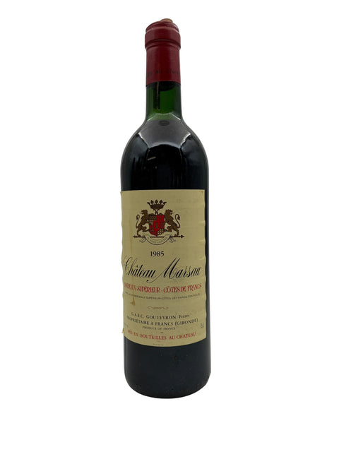 Flaske Château Marsau 1985 rødvin fra Bordeaux