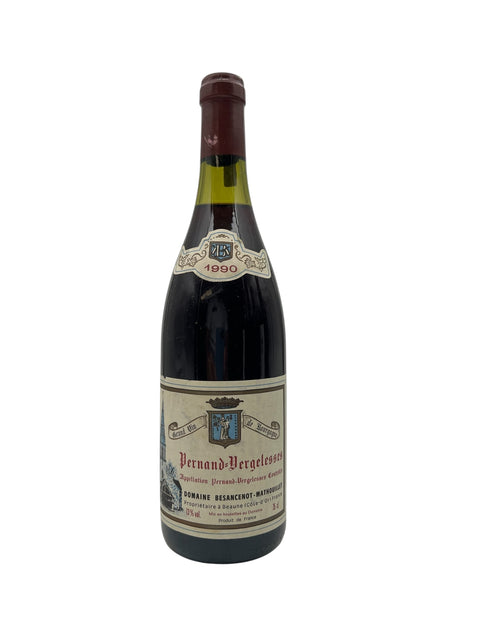Flaske af Pernand-Vergelesses 1990 fra Domaine Besancenot-Mathouillet