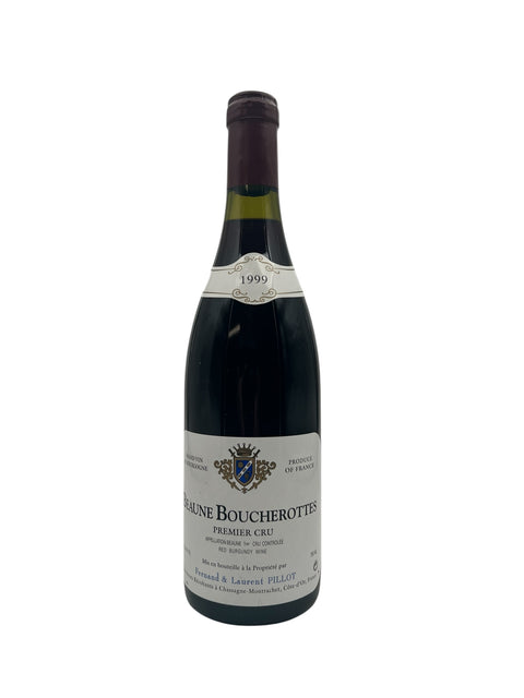 Flaske af Beaune Boucherottes 1999 rødvin