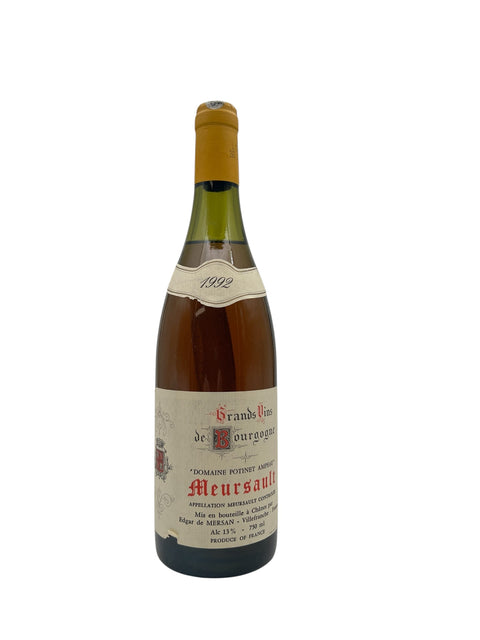 Meursault hvidvin fra Domaine Potinet-Ampeau 1992 flaske