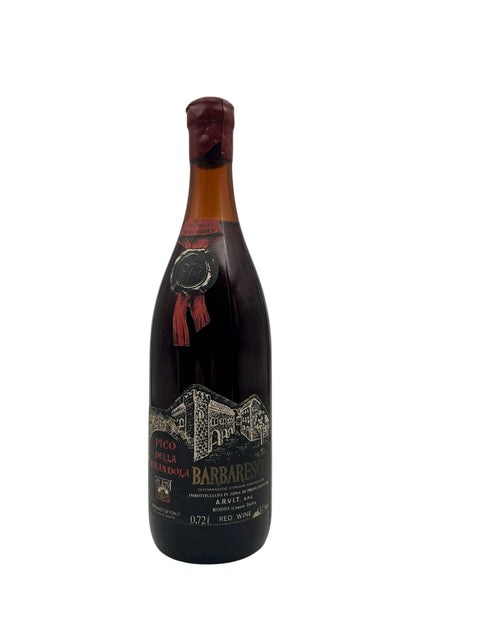 Barbaresco årgang 1975 fra Pico della Mirandola, italiensk rødvin