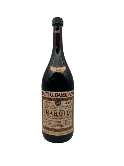 Flaske af Barolo Damilano rødvin fra 1983