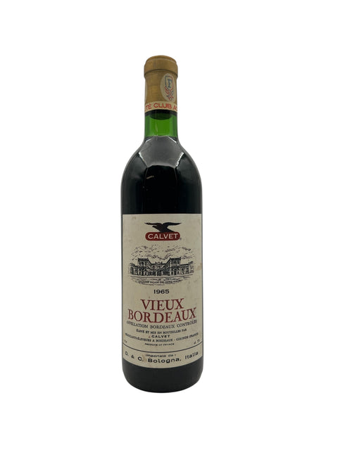 Flaske af Vieux Bordeaux Calvet 1965 rødvin