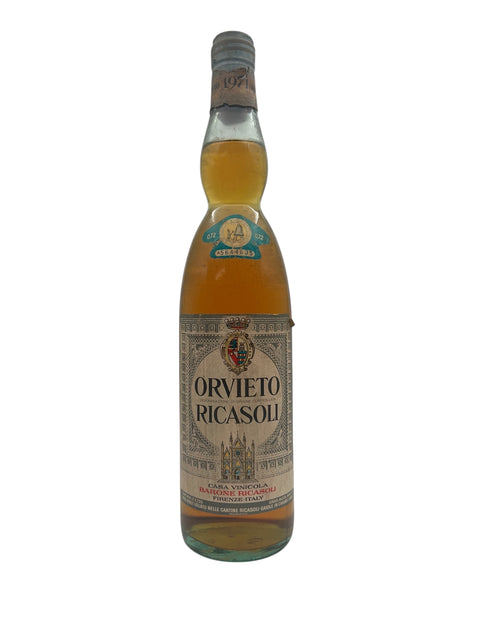 Orvieto Barone Ricasoli vintage hvidvin 1971 flaske