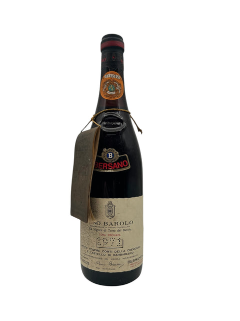 Flaske af Barolo Bersano 1975 rødvin