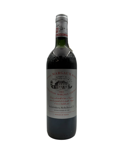 Flaske af Margaux Réserve Schröder & Schÿler 1983 rødvin