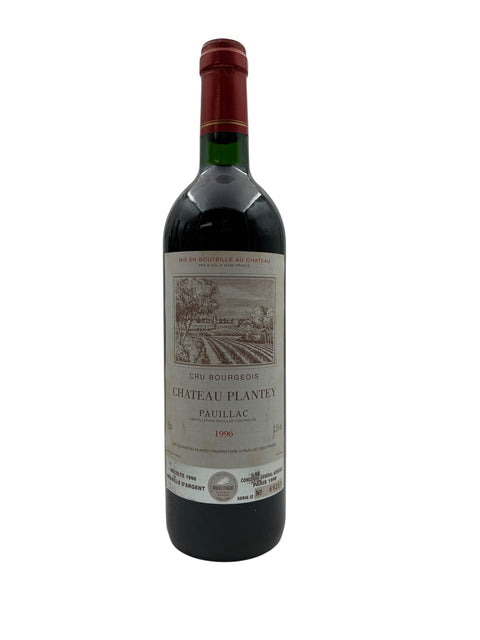 Chateau Plantey Pauillac 1996 vinflaske