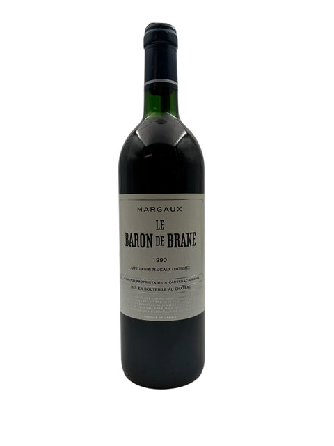 Flaske af Le Baron de Brane 1990 rødvin fra Margaux