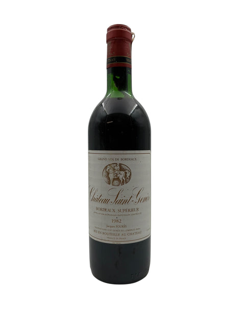 Flaske af Château Saint-Genès Bordeaux 1982 rødvin