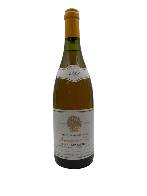 Flaske Meursault Les Genevrières Domaine Boissard-Lardy 1988 hvidvin