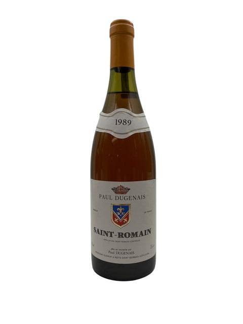 Flaske af Saint Romain Paul Duganais 1989 hvidvin
