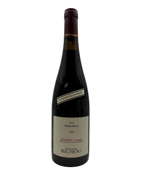 Flaske af Les Châteliers Domaine Richou 1999 Anjou Gamay rødvin