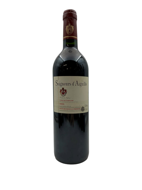 Flaske Seigneurs d'Aiguilhe Côtes de Castillon 2000 rødvin