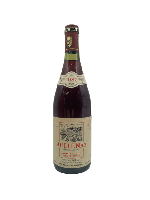 Flaske af Juliénas Loron 1983 rødvin