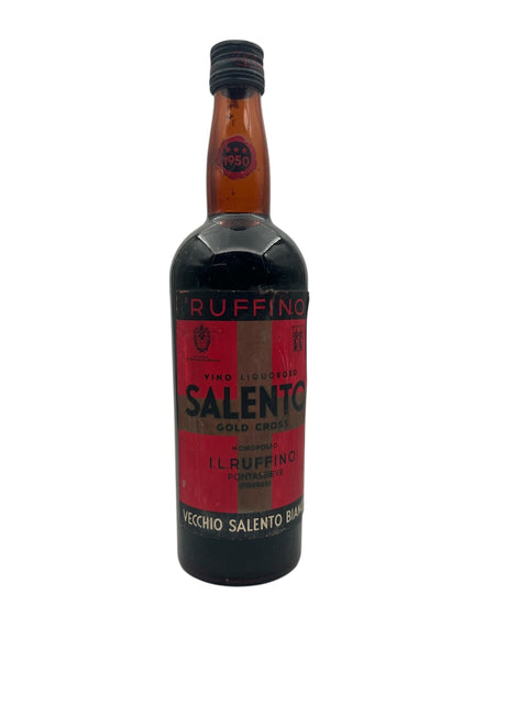 Flaske af Salento vin fra I.L. Ruffino, årgang 1950