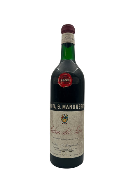 Flaske af Rubino del Ricco Tenuta S Margherita 1959, italiensk rødvin