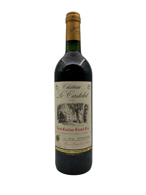 Château Le Castelot 1997 flaska med Saint-Émilion-etikett