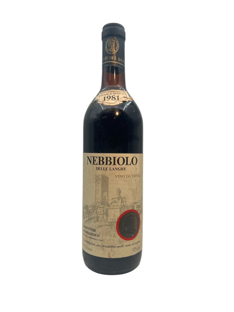 Flaske af Nebbiolo Produttori di Barbaresco årgang 1981