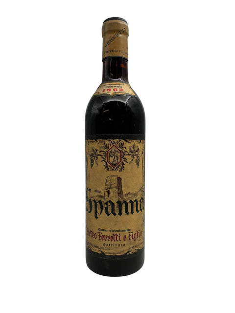 Flasche Rotwein Spanna Pietro Ferretti e Figlio 1962