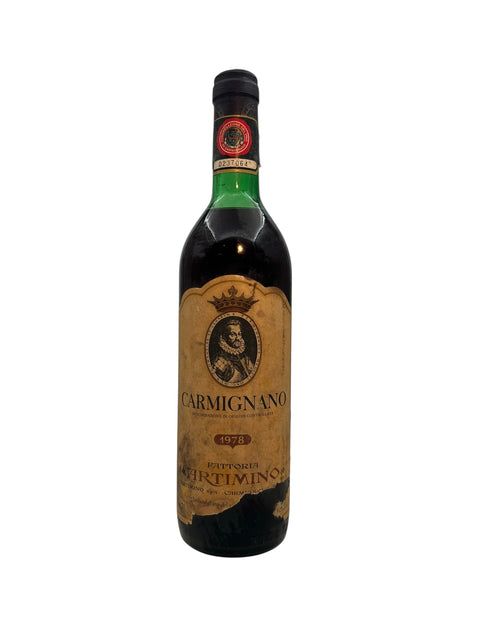 Flaska Carmignano Fattoria Artimino 1978 rött vin