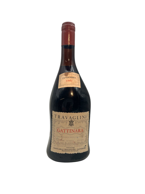 Flasche Gattinara Travaglini 1981 Rotwein