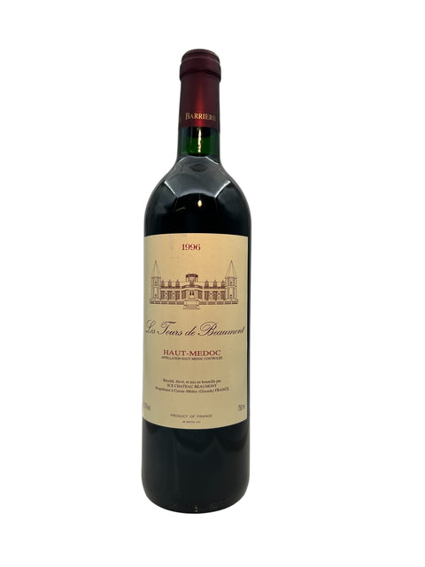 Flasche Les Tours de Beaumont 1996 von Chateau Beaumont