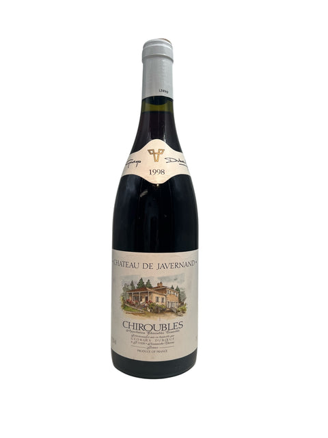 Flaske af Chiroubles rødvin fra Château de Javernand 1998