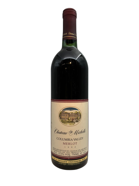 Flaske af rødvin Chateau Ste Michelle Columbia Valley 1992