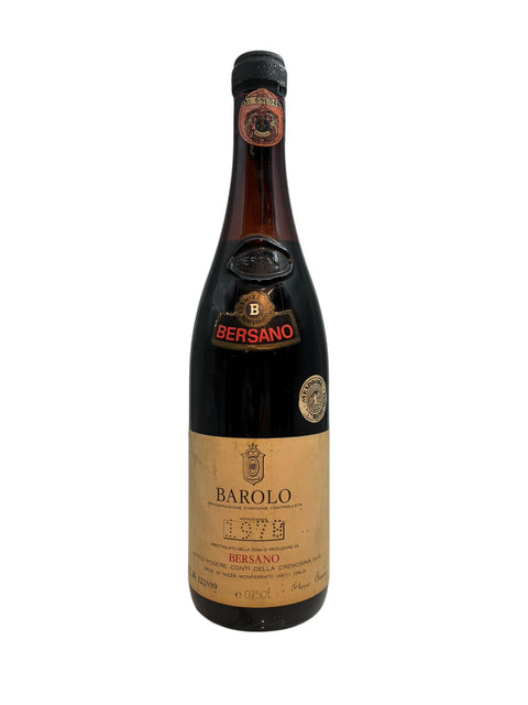 Flaske af Barolo Bersano 1975 rødvin
