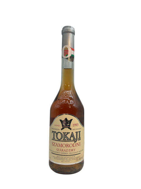 Flaske af Tokaji Szamorodni Hímesudvar vin fra 1993